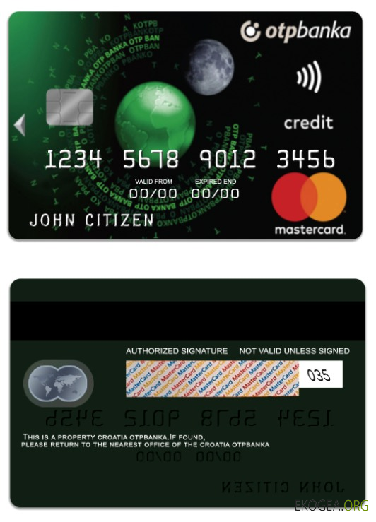 Croatie OTP Banka Standard crédit Mastercard